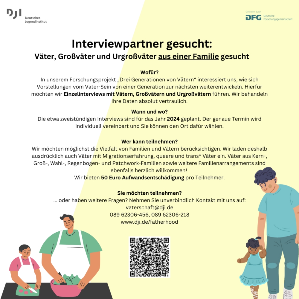 Forschungsprojekt „Drei Generationen von Vätern in Deutschland und Polen im Vergleich“ Familien gesucht!