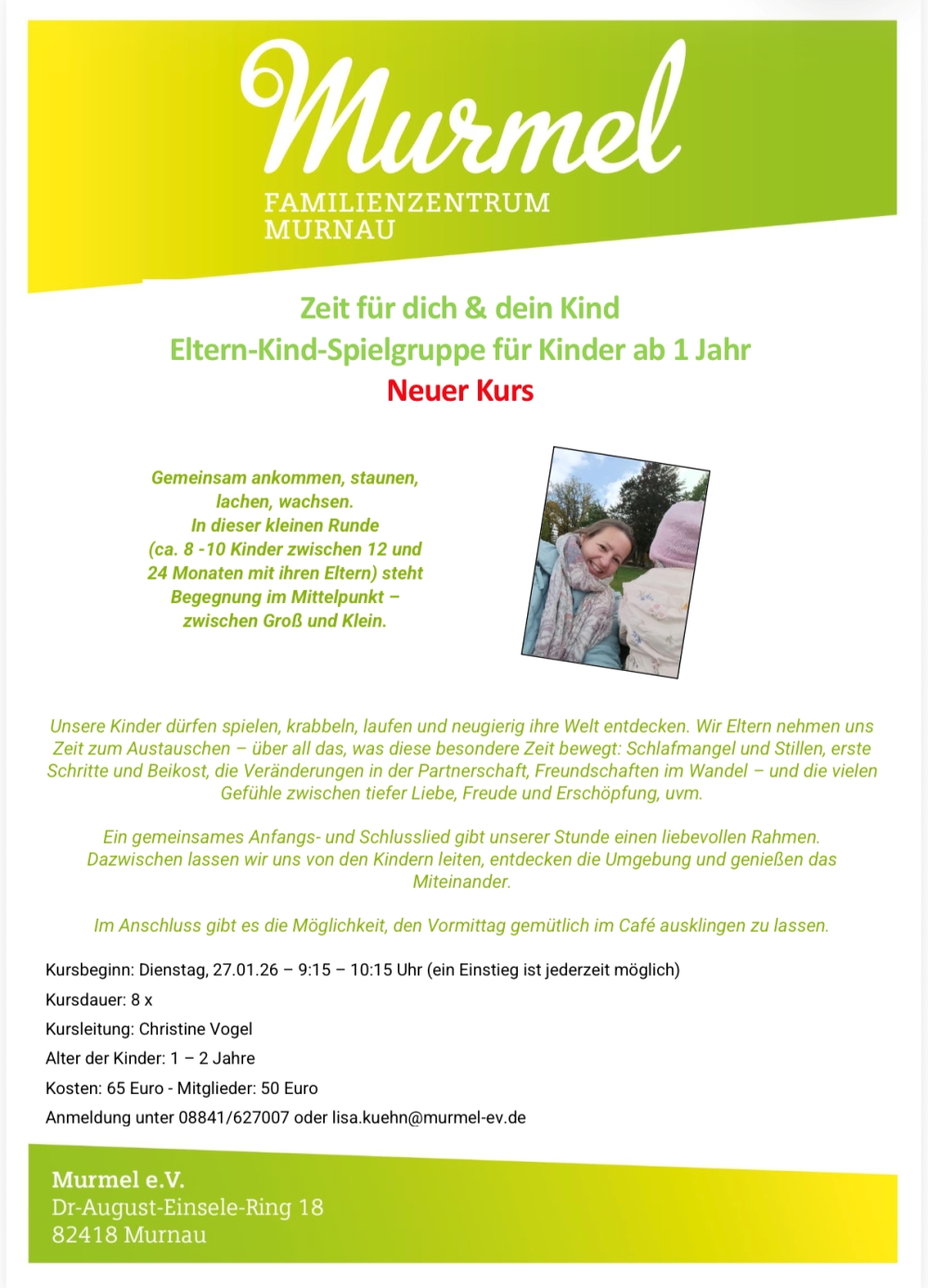 Zeit für dich &amp; dein Kind * Eltern-Kindspielgruppe für Kinder ab 1 Jahr